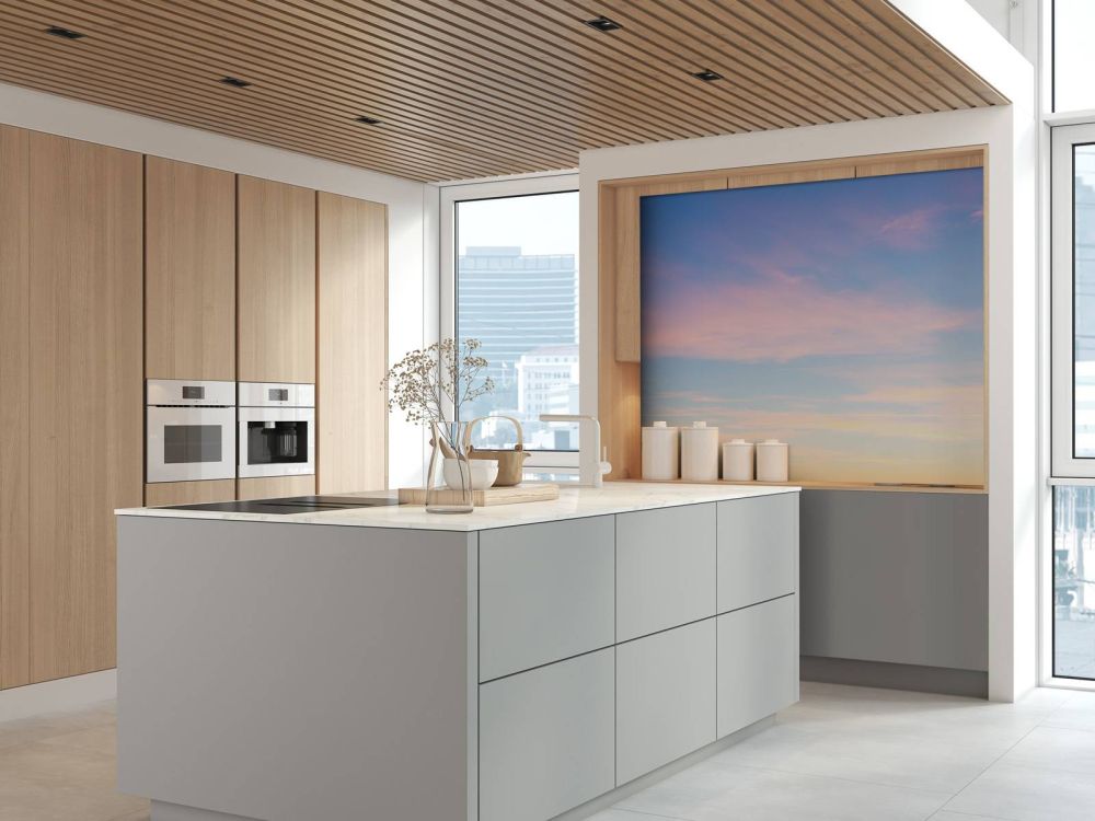 Lucht met zachte kleuren