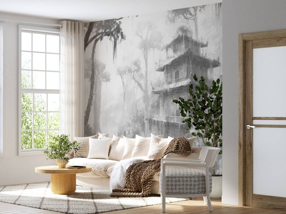 Verborgen hut in Mistig Woud