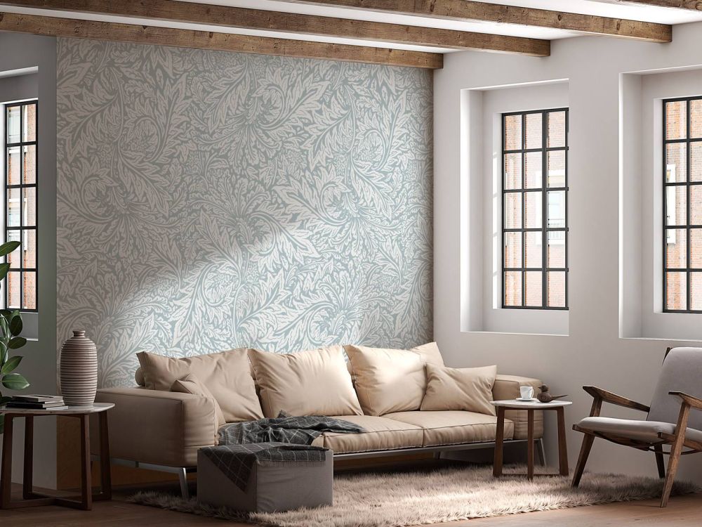 Morris Florals & Leaves - poeder blauw