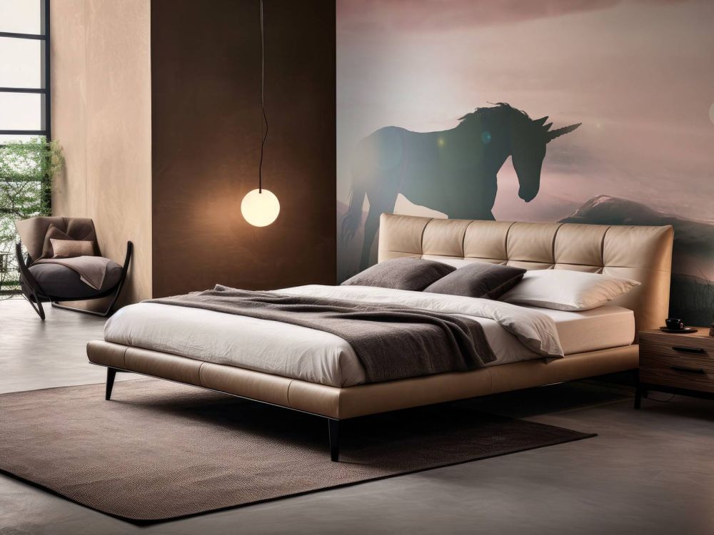 Unicorn bij een zonsondergang