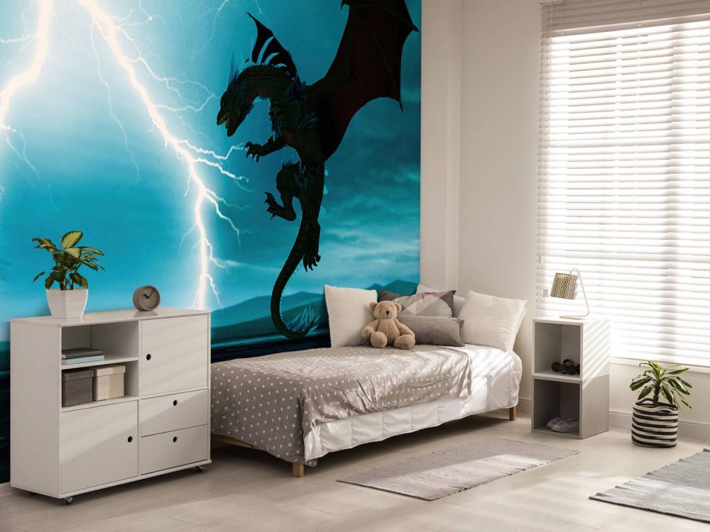 Draak bij onweer