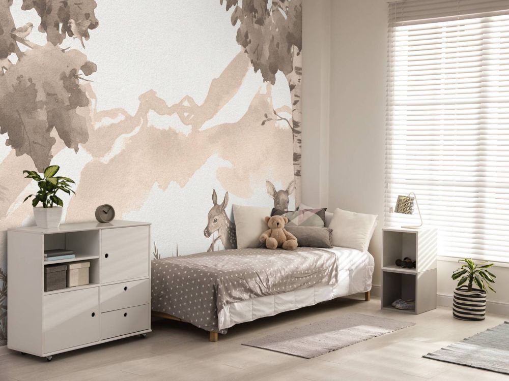 Hertjes in taupe kleur