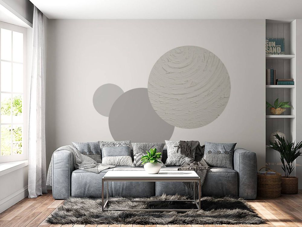 Ronde vormen en lijnen in off white