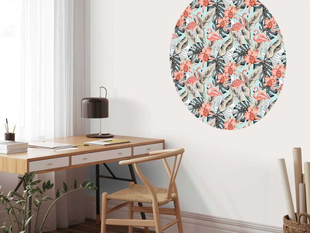 Tropische roze flamingo