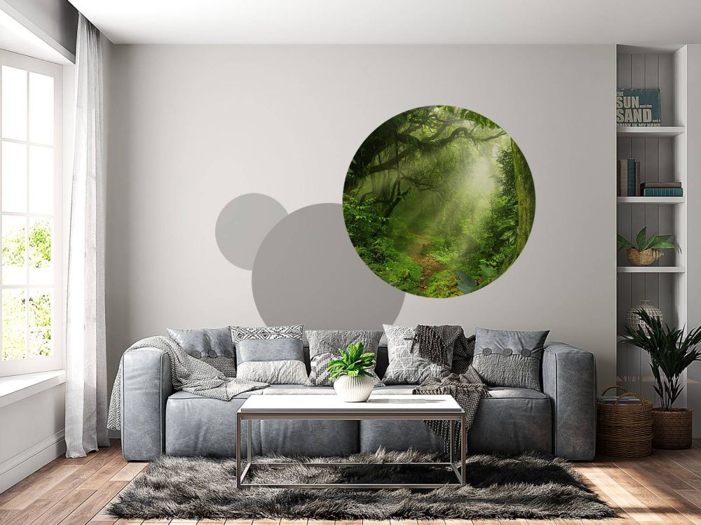 Jungle met zonnestralen