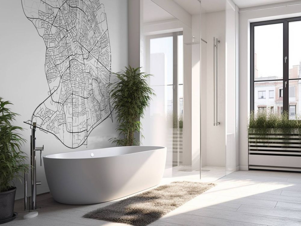 Plattegrond van Apeldoorn, wit