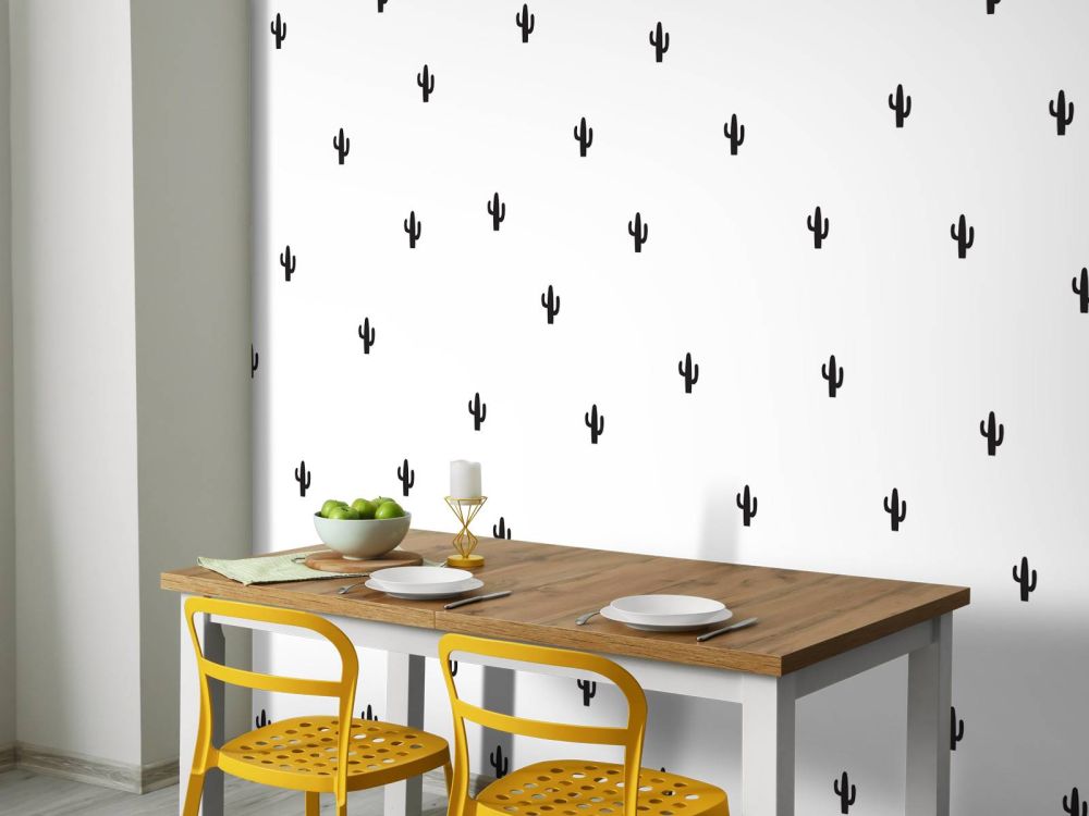 Cactussen in zwart-wit