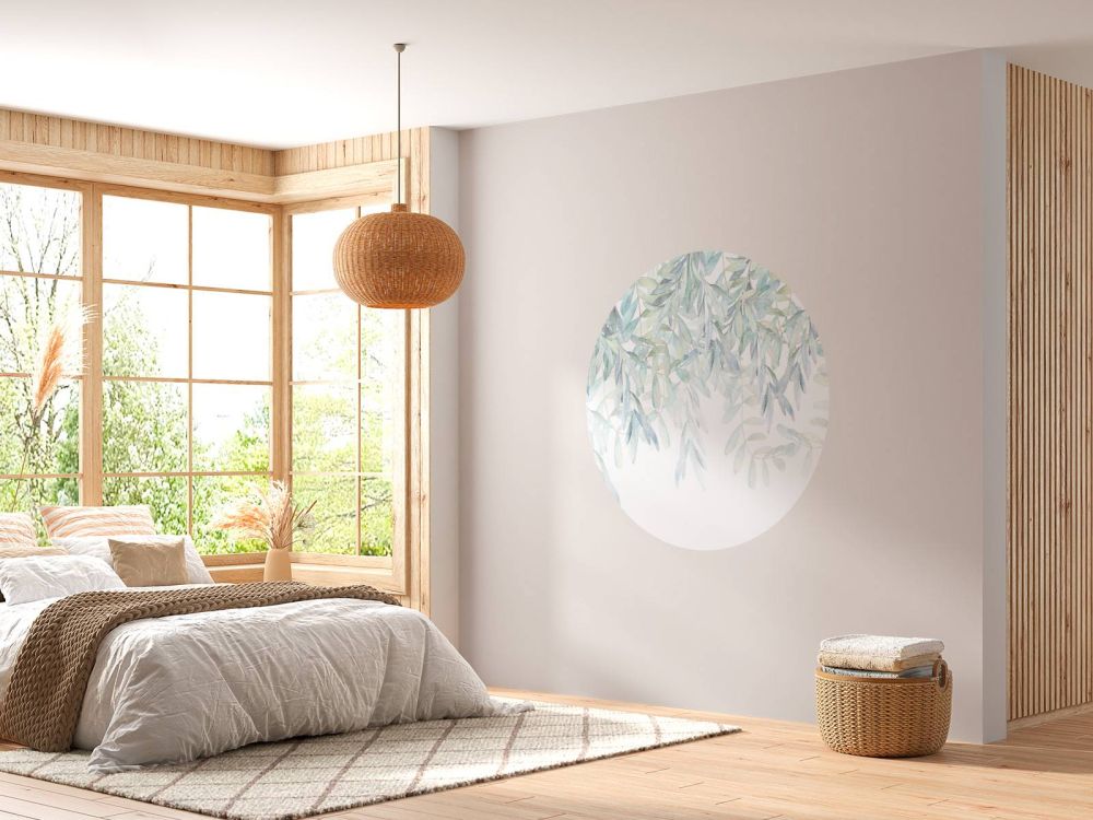 Pastelkleurige waterverf bladeren