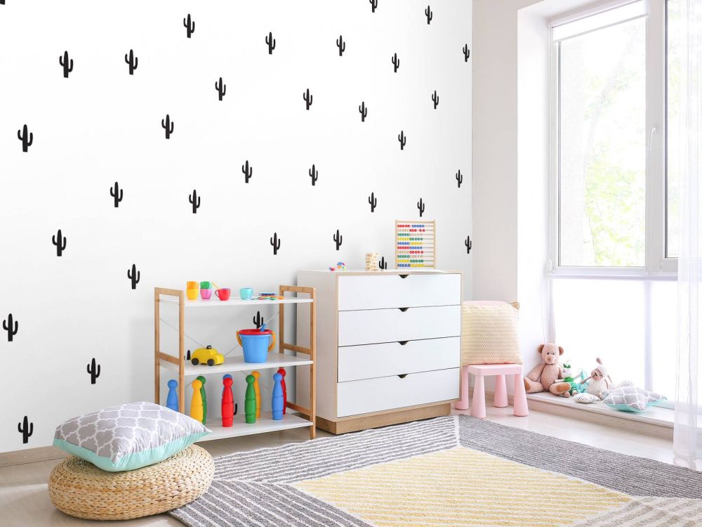 Cactussen in zwart-wit