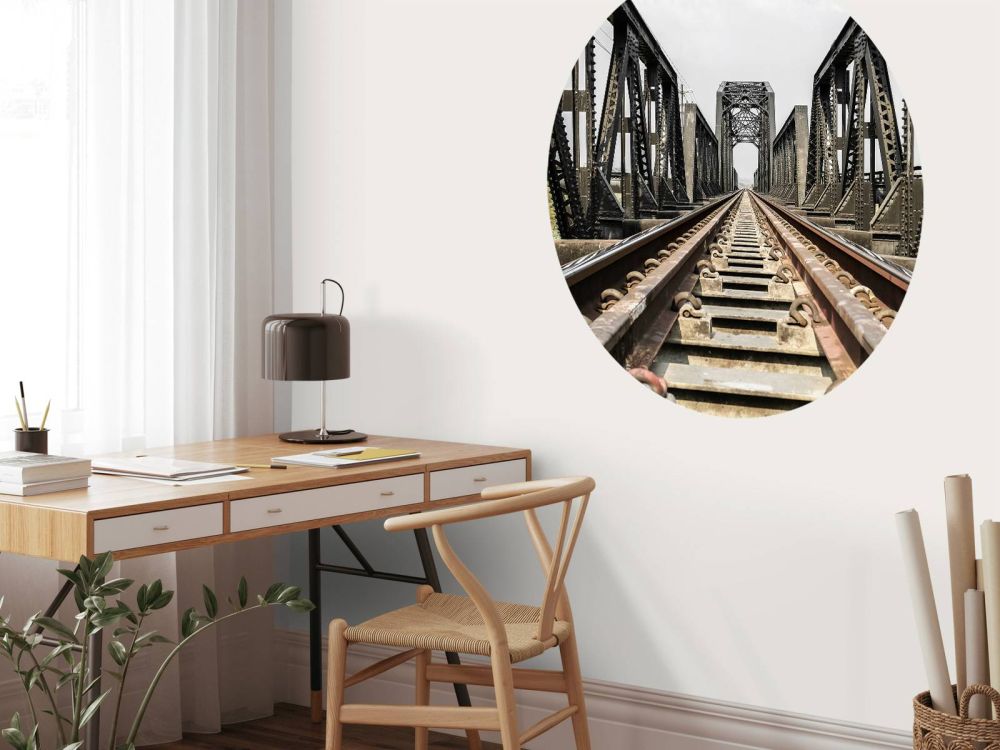 Spoorbrug van metaal