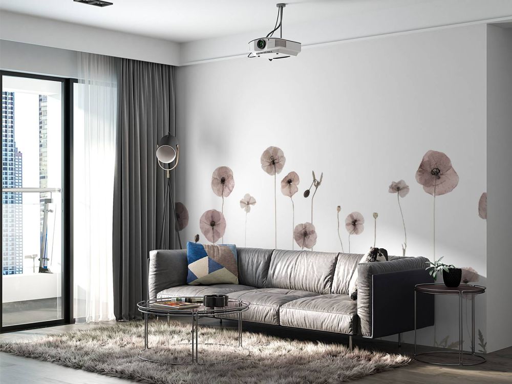 Klaproos bloemen veld vintage