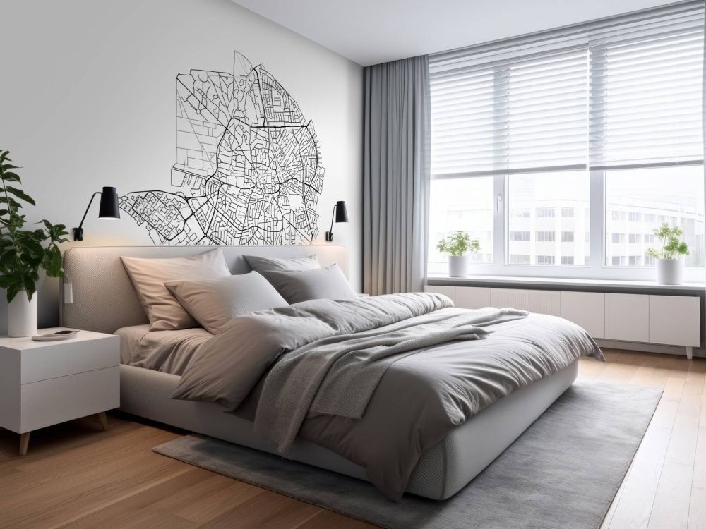 Plattegrond van Hilversum, wit 