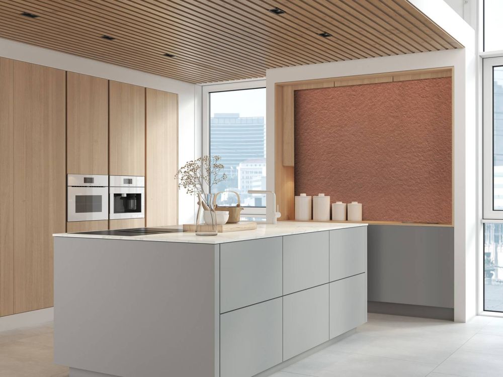 Terracotta beton met structuur