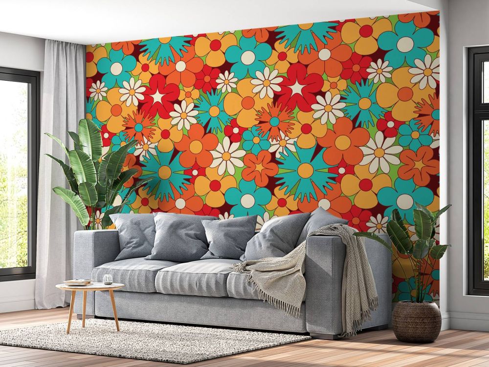 Bloemen in vintage stijl