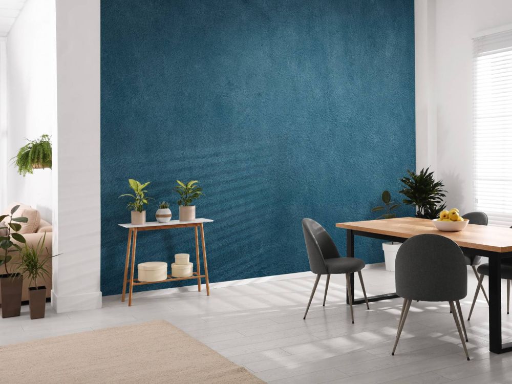 Leder blauw