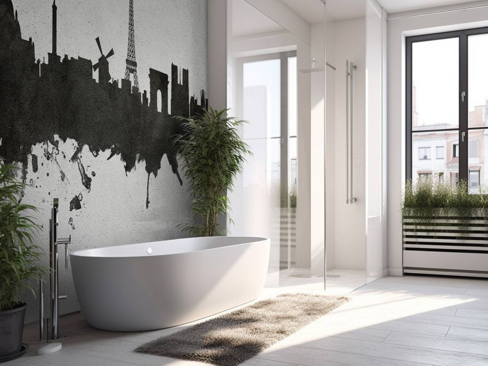 Waterverf skyline, Parijs