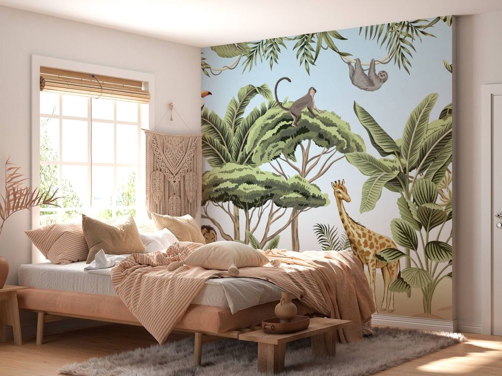 Patroon met jungle dieren