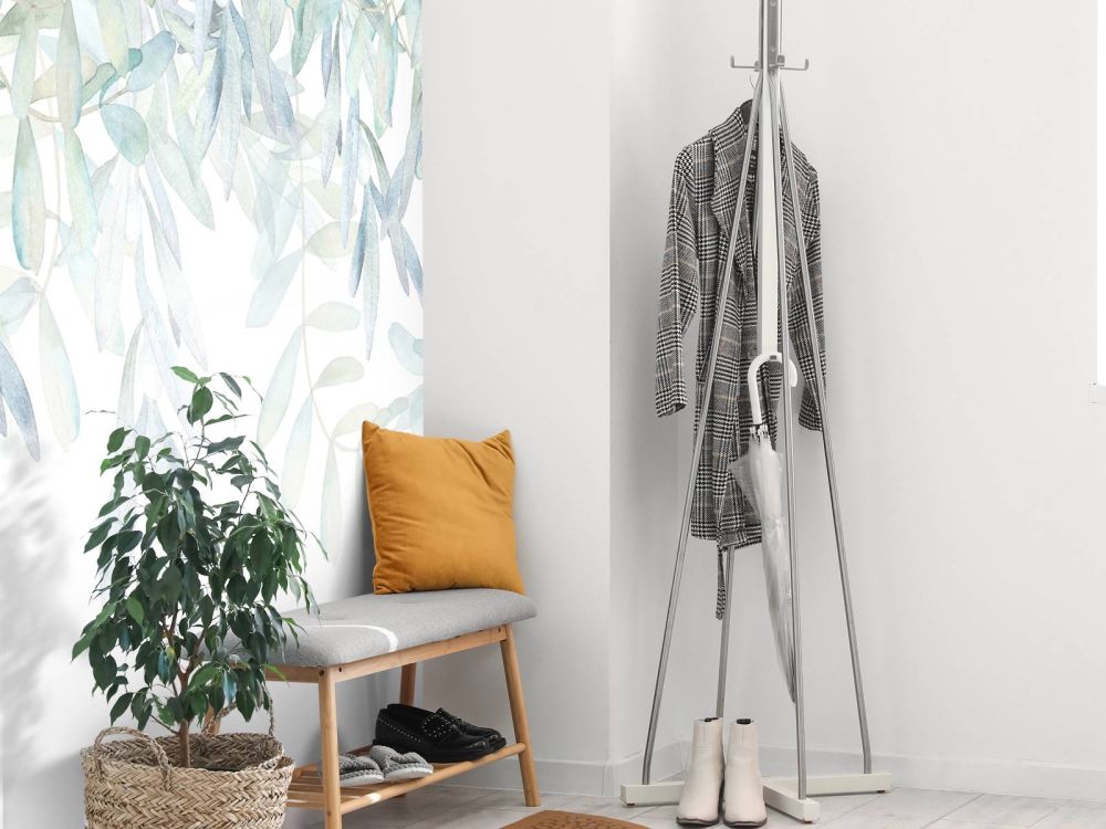 Pastelkleurige waterverf bladeren