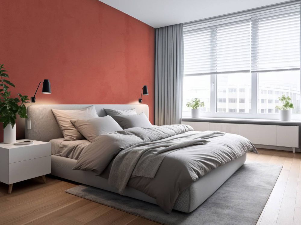 Verkleurd rood beton
