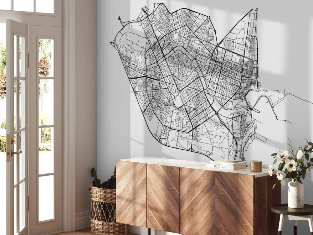 Plattegrond van Valencia, wit 