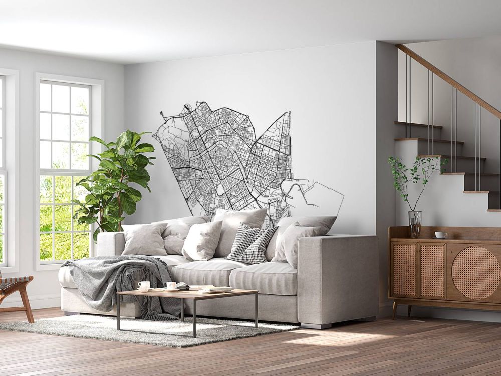 Plattegrond van Valencia, wit 