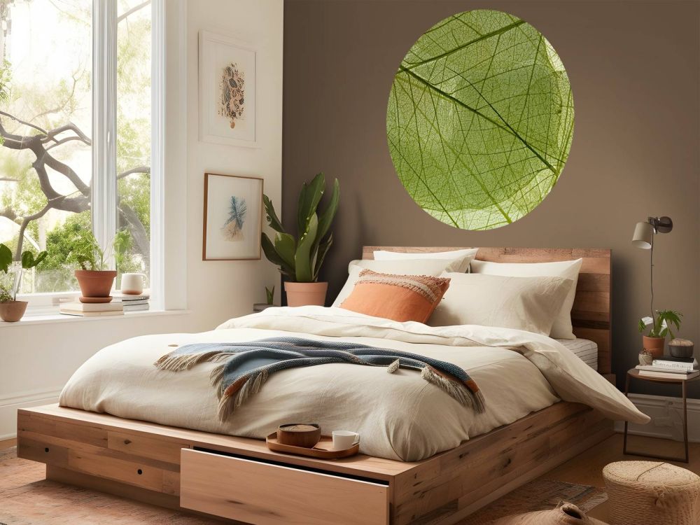Behang met groene bladeren 