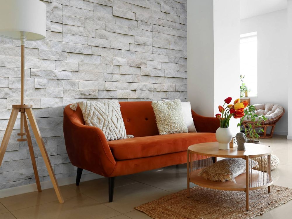 Moderne stenen muur