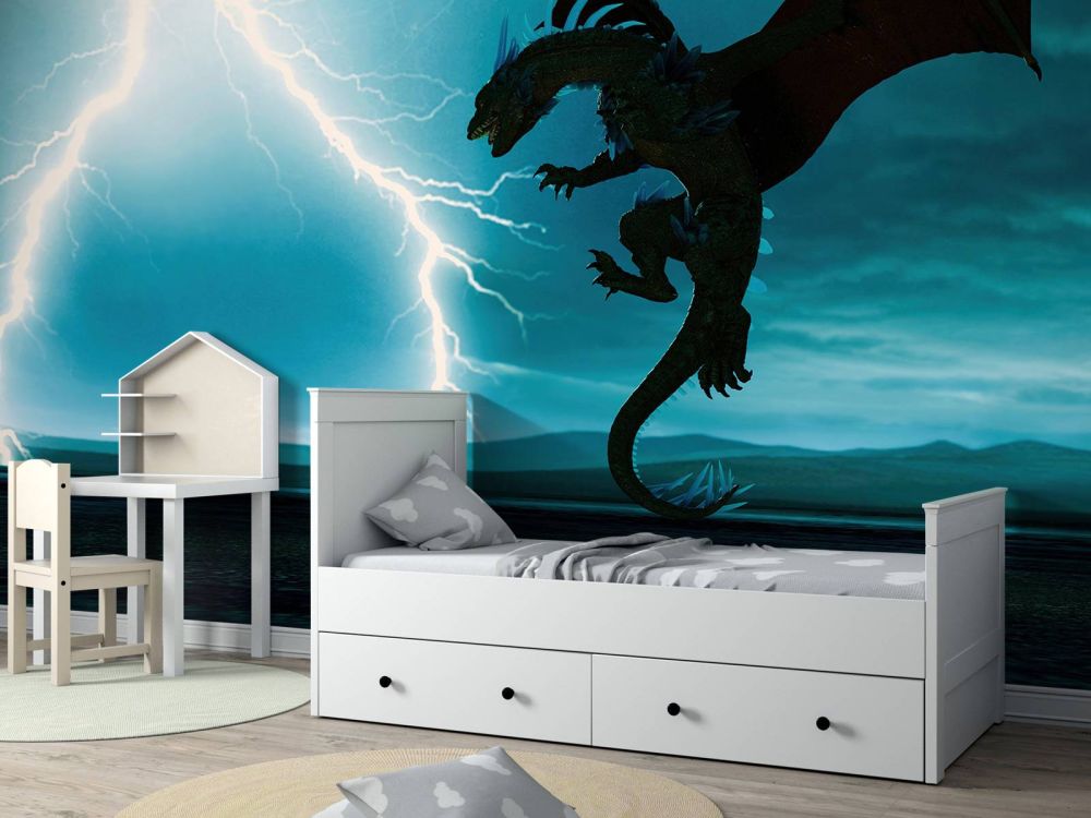 Draak bij onweer