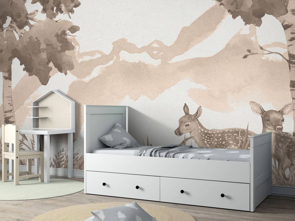 Hertjes in taupe kleur