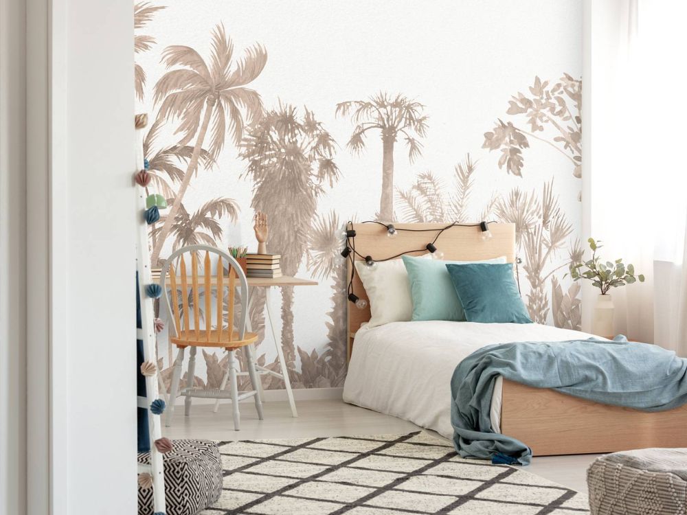 Jungle thema in taupe