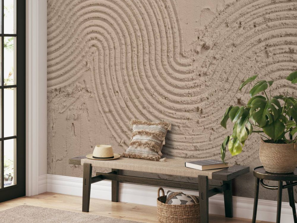 Structuur kunst in taupe
