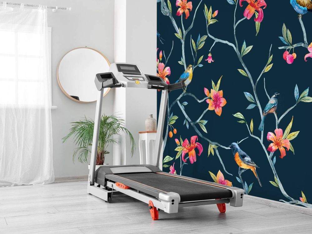 Tropische bloemen en vogels