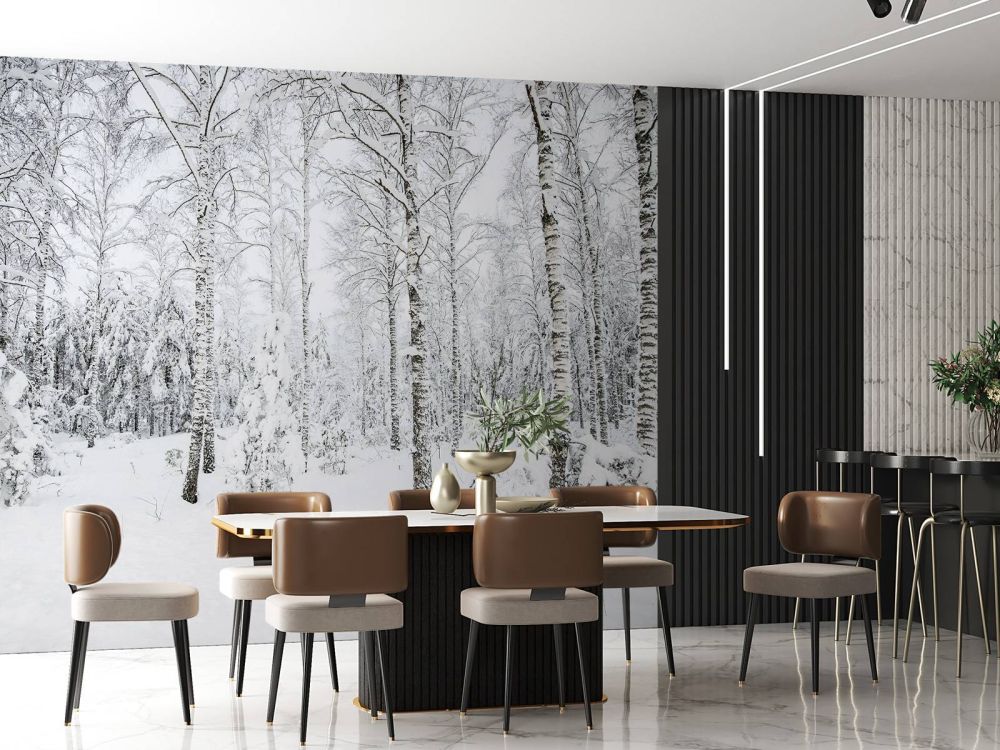 Het besneeuwde bos