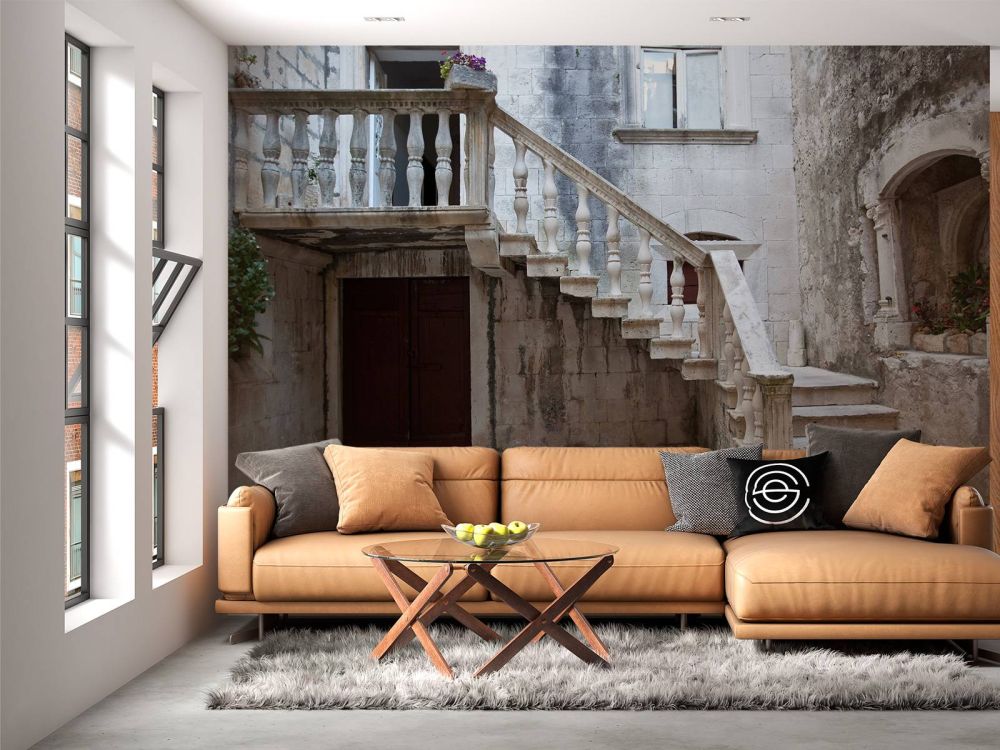 Traptredes in de oude stad Korƒçula