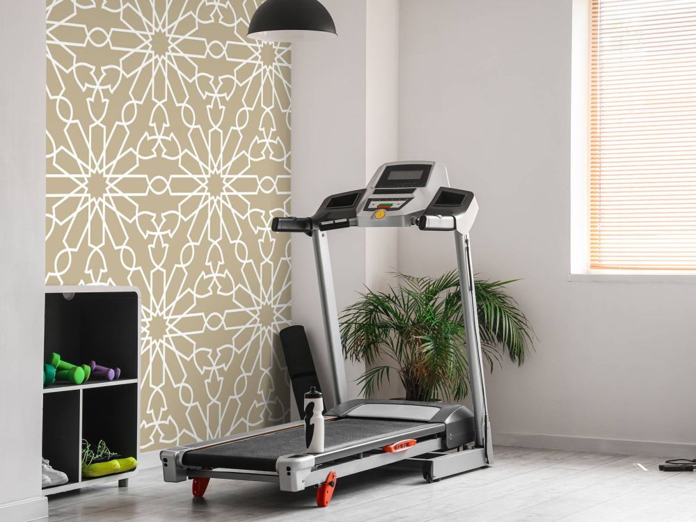 Geometrische bloemen, goud