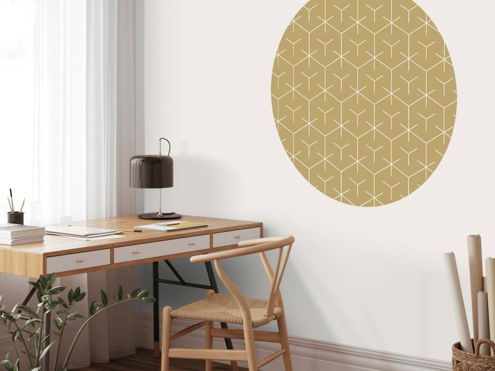 Geometrische hexagons, goud