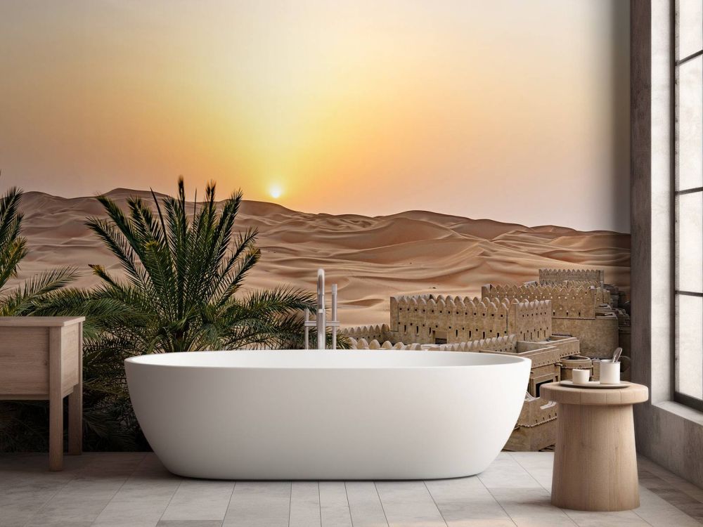 Abu Dhabi bij zonsondergang