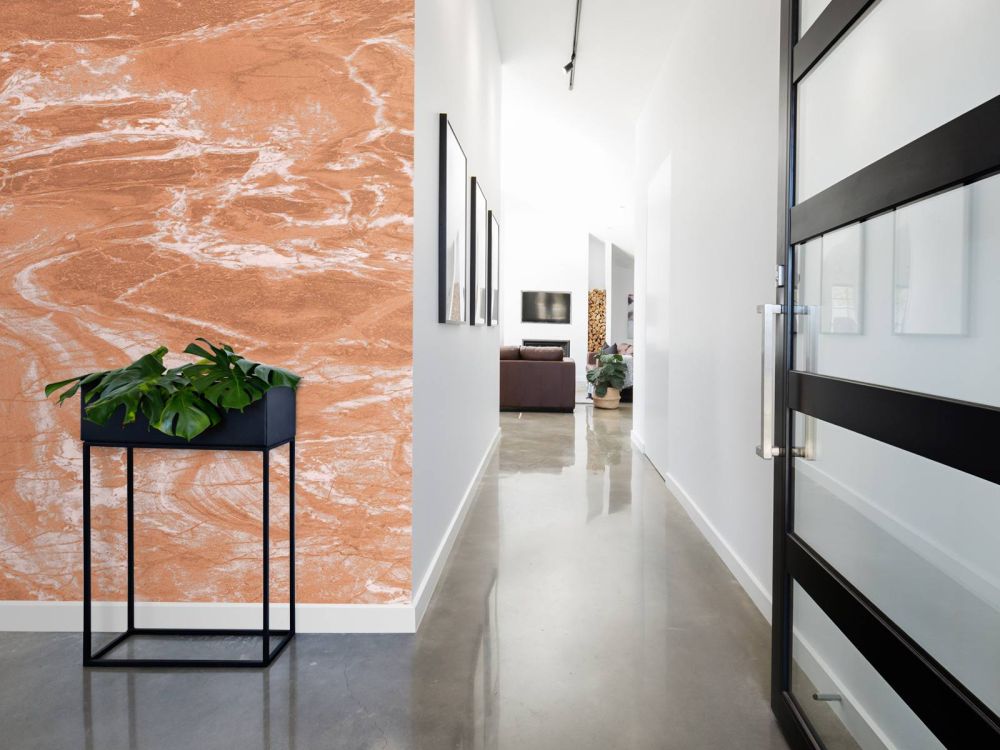 Terracotta marmer met vegen
