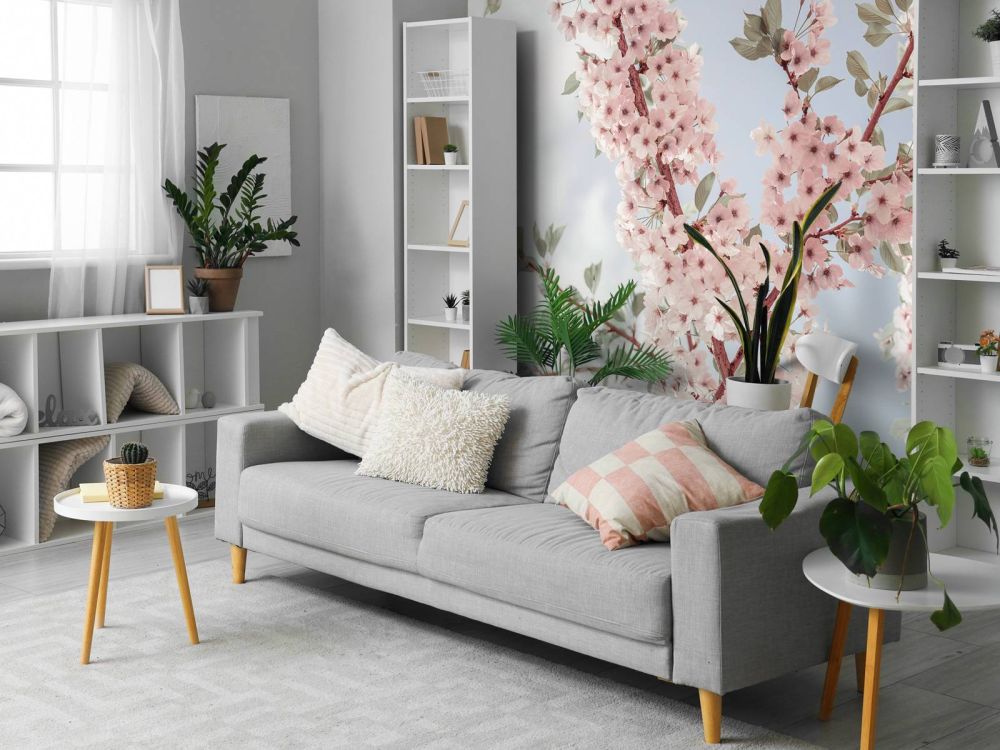 Bloesembloemen vanaf onder