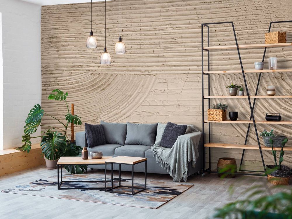 Lijnen en structuren in taupe