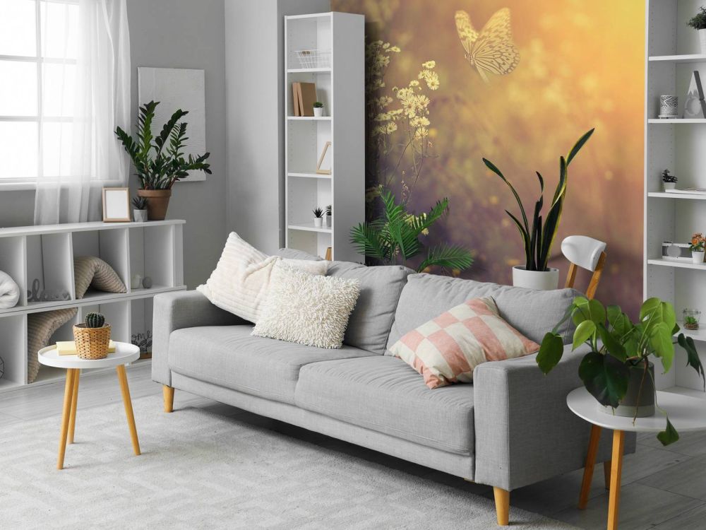 Vlinder met bloemen