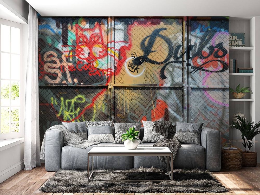 Graffiti op stalen deuren