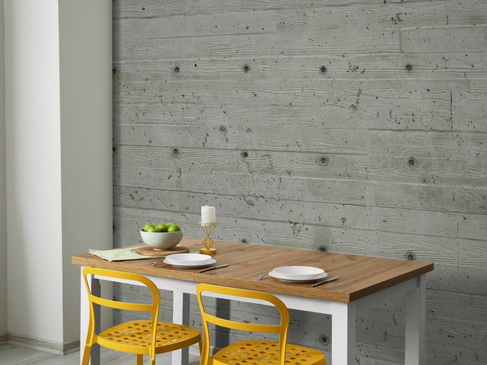 Beton met hout look