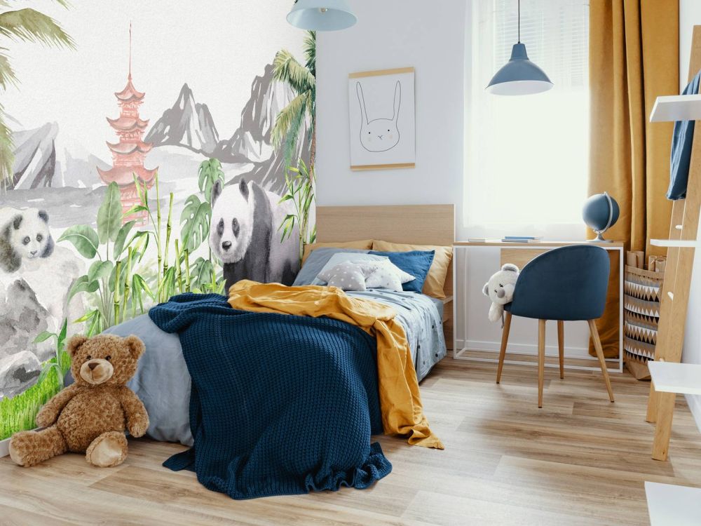 Panda's in bamboo jungle