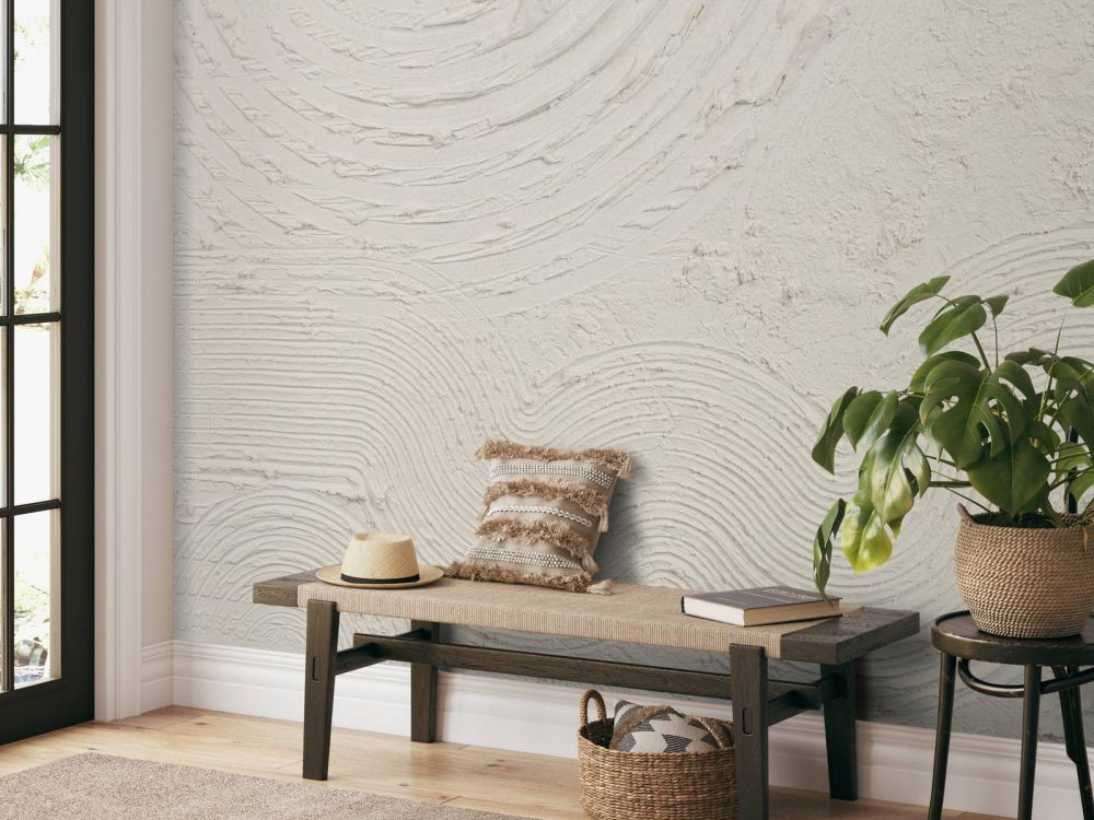 Organische vormen en lijnen in off white