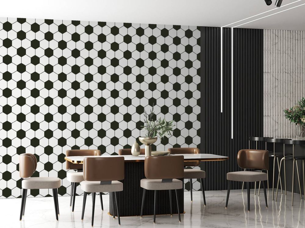 Zwart-witte geometrische veelhoeken