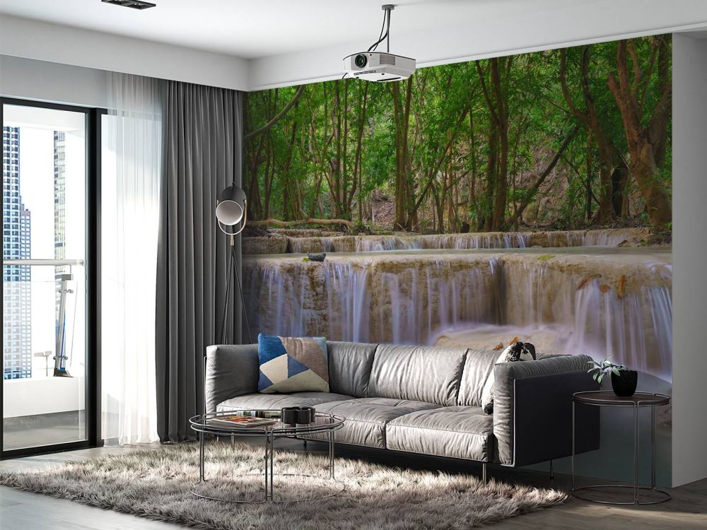 Waterval in diep regenwoud