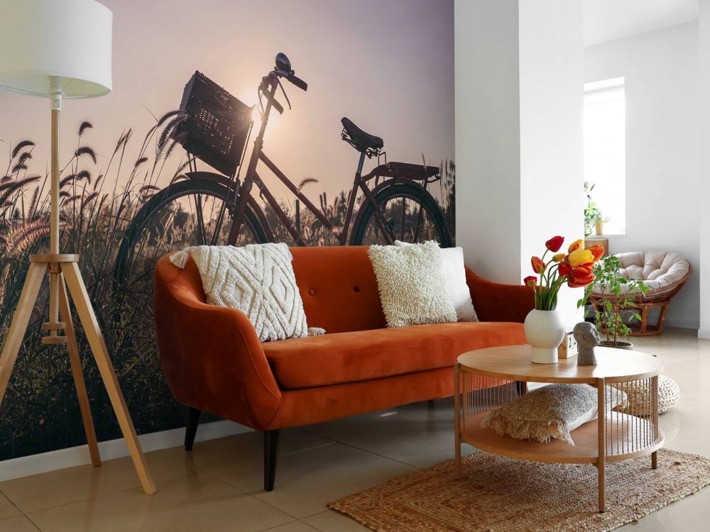 Fiets in een veld