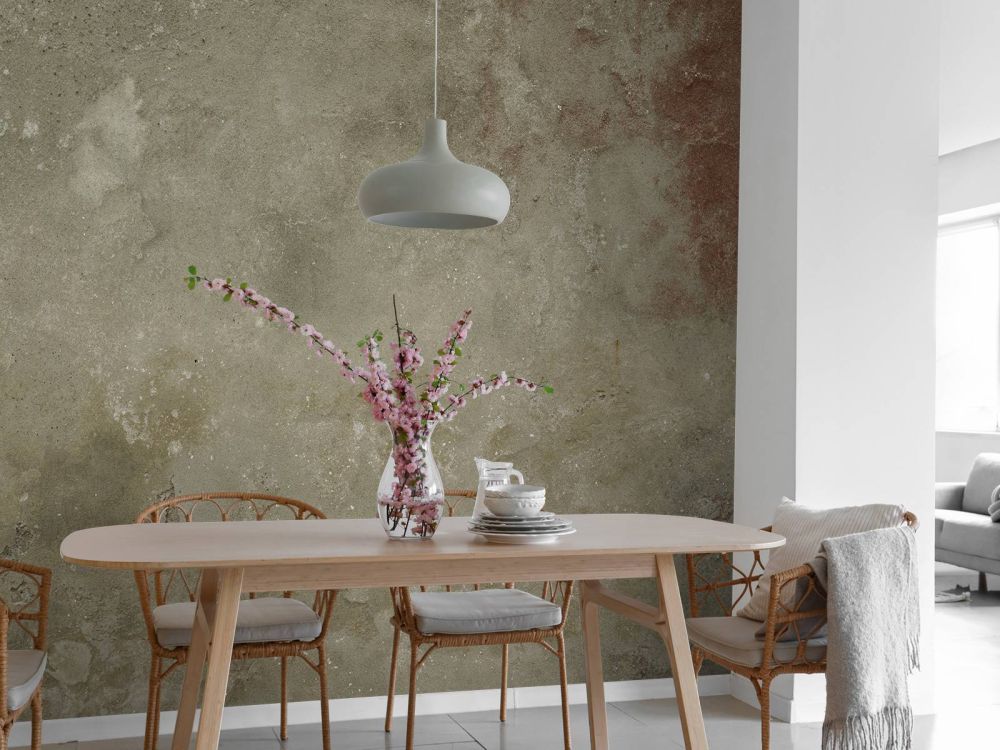 Oude muur met verweerde stuc
