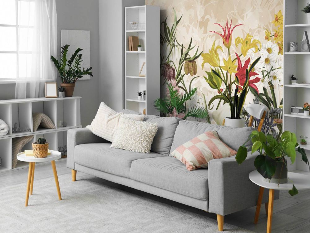 Spring Flowers - Warm Honey Beige